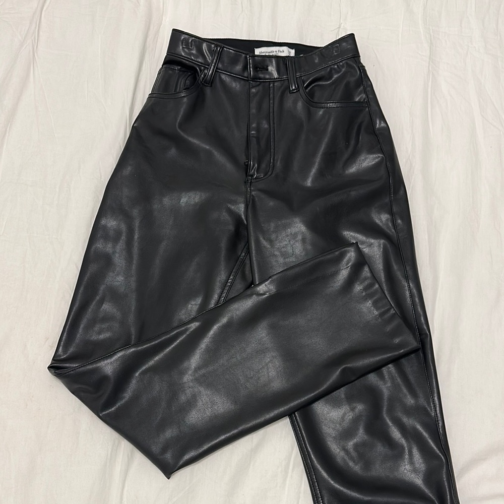 Abercrombie & Fitch Black Leather Pants